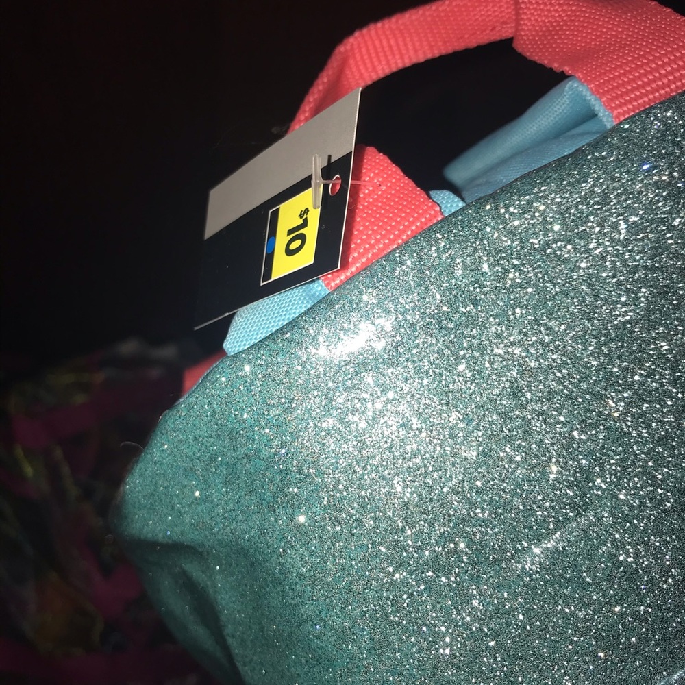 Sliver/blue glitter mini backpack - Picture 2 of 2